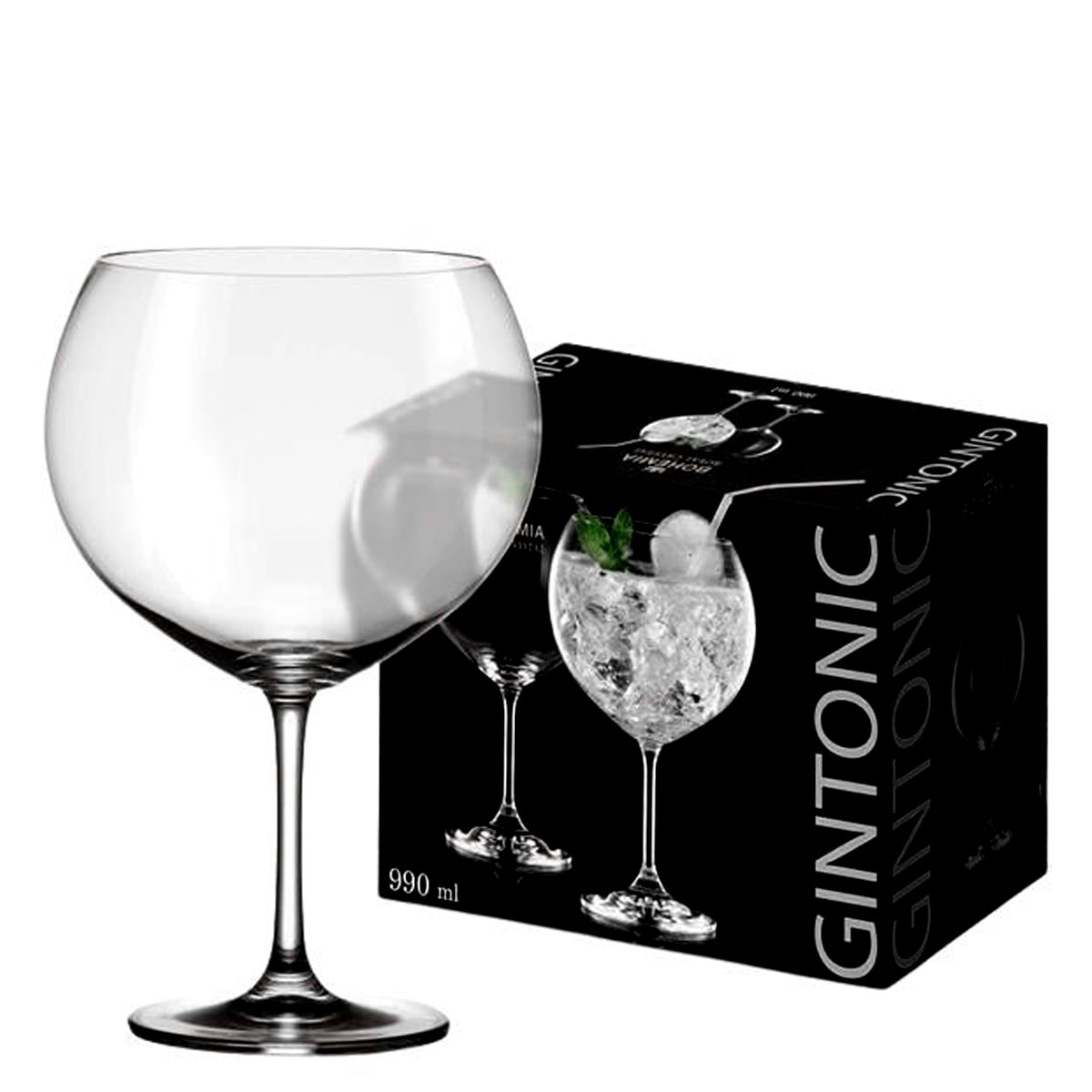 Pahar pentru Gin Tonic cu cutia sa