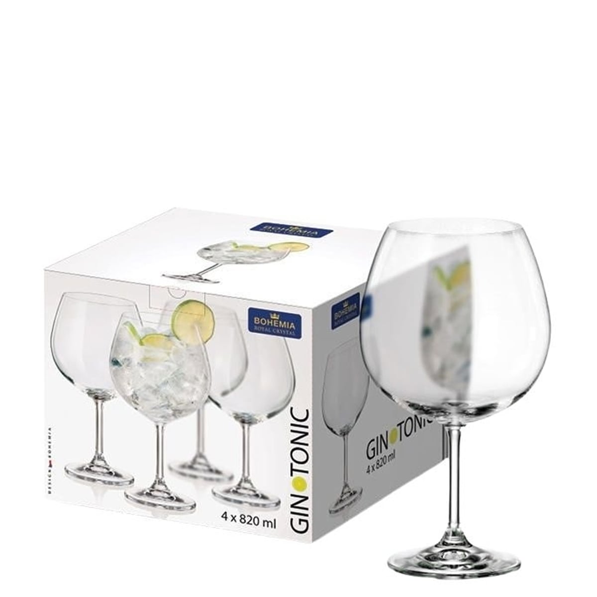 Pahar pentru gin tonic cu cutia sa