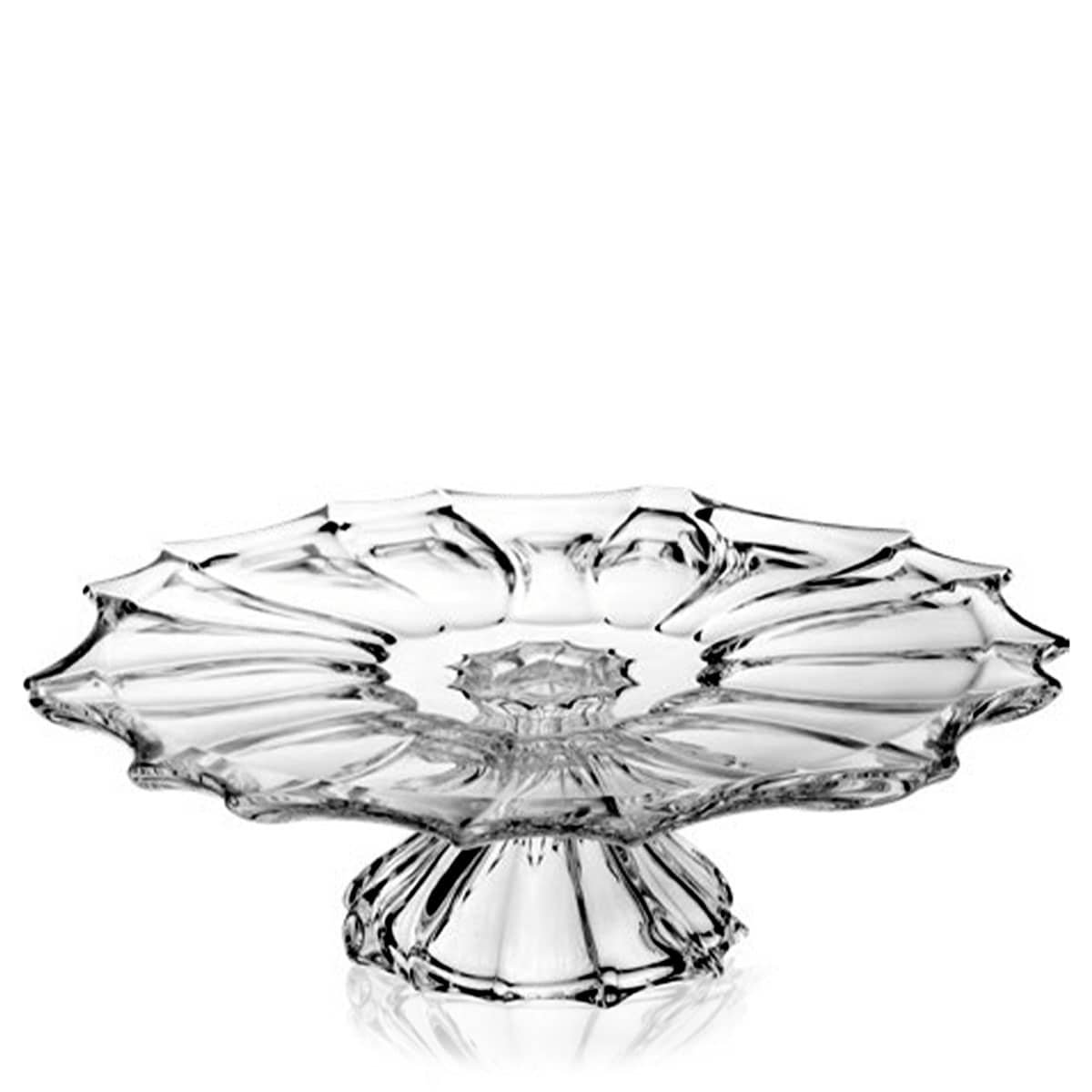 Platou pentru tort din cristal Bohemia
