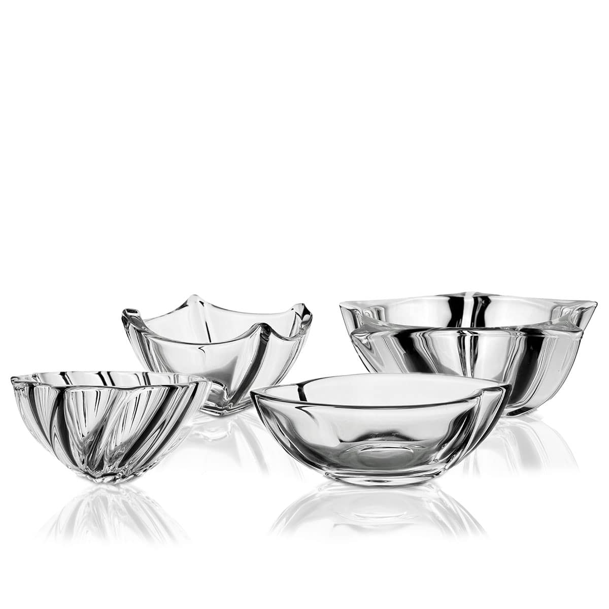 patru salatiere din cristal