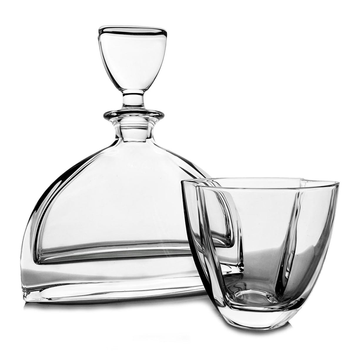 Decantor si pahar Nemo pentru whisky din cristal Bohemia